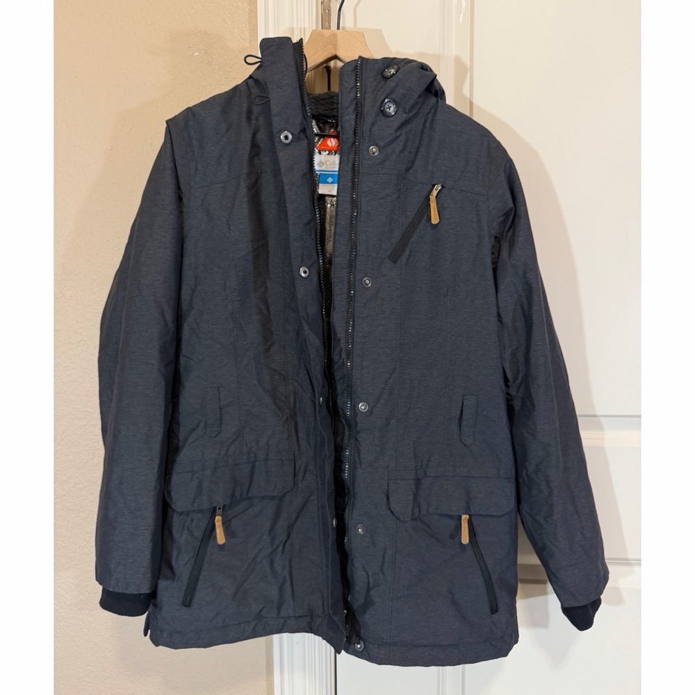 Columbia Omni Heat Insulated Waterproof Faux Fur Hood Winter Jacket Tunic Length